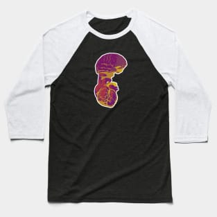 Psychedelic Brain-Heart Baseball T-Shirt